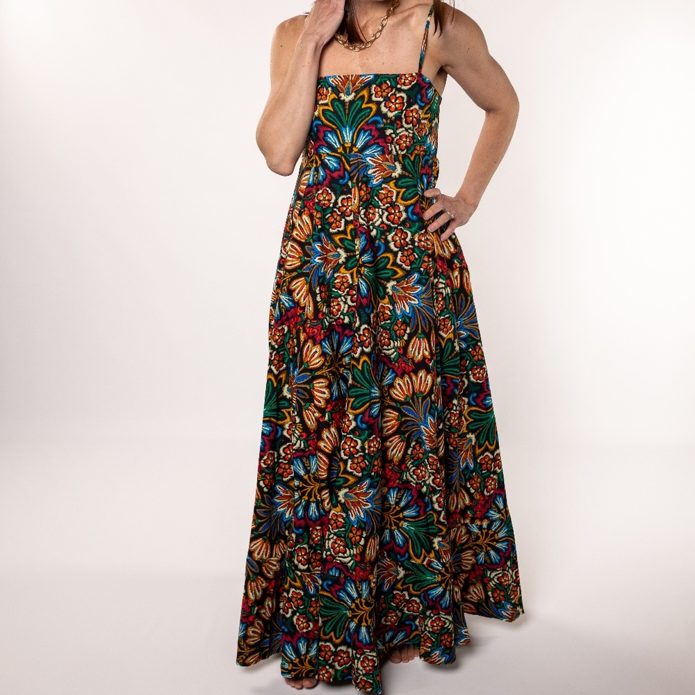 NWT Black Multi-Color Maxi Dress